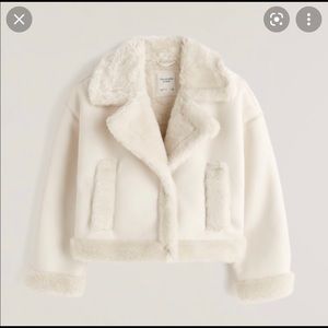 Abercrombie sherpa lined shearling coat.